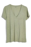 Madewell Whisper Cotton V-neck Pocket Tee In Forgotten Landscape