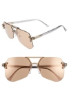 Grey Ant Yesway 60mm Sunglasses - Tan Lens/ Silver Hardware