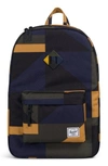 Herschel Supply Co Heritage Print Backpack - Black In Arrow Wood Frontier Geo