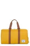 Herschel Supply Co Novel Duffle Bag - Yellow In Arrow Wood/ Tan Leather