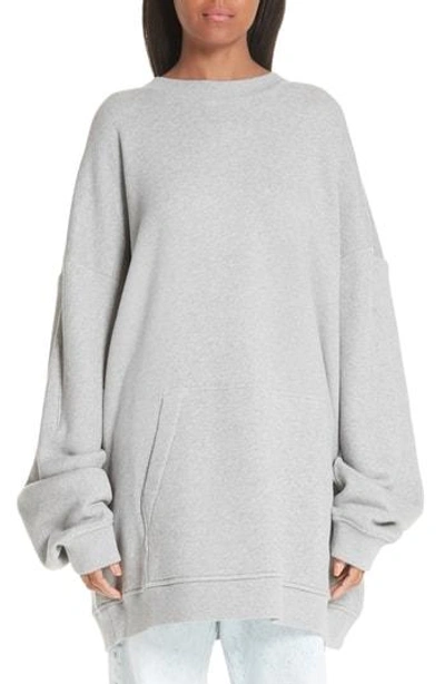 Y/project Draped Hoodie In Gris Chine