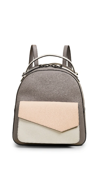 Botkier Cobble Hill Calfskin Leather Backpack - Coral In Nude Combo