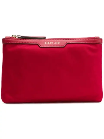Anya Hindmarch Loose Pocket First Aid Nylon Pouch - Red