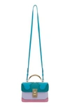 The Volon Data Alice Leather Top Handle Bag - Green In Emerald/ Blue Green