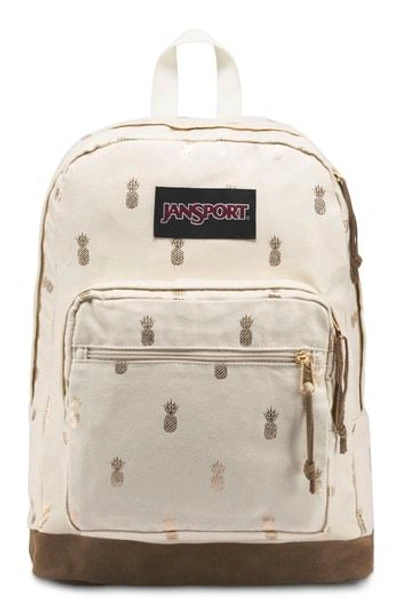 Jansport Right Pack Expressions Backpack - Beige In Isabella Pineapple