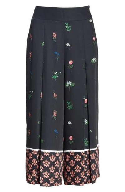Ted Baker Kaytii Florence Floral Culottes In Black
