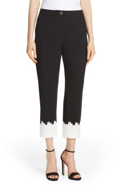 Ted Baker Fancisa Tapered Lace Cuff Pants In Black