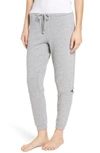 Chaser Love Side Slit Knit Jogger Pants In Heather Grey