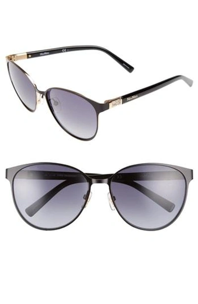 Max Mara Diamov 59mm Gradient Cat Eye Sunglasses - Matte Black