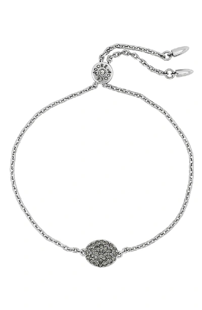 Adore Pave Crystal Oval Bracelet In Silver