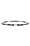 Lagos Sterling Silver Caviar Icon Hematite Beaded Bangle Bracelet