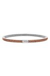 Lagos Caviar Icon Hessonite Garnet Bead Bangle Bracelet In Silver/ Hessanite Garnet