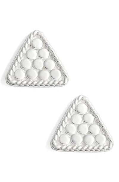 Anna Beck Mini Triangle Stud Earrings In Silver