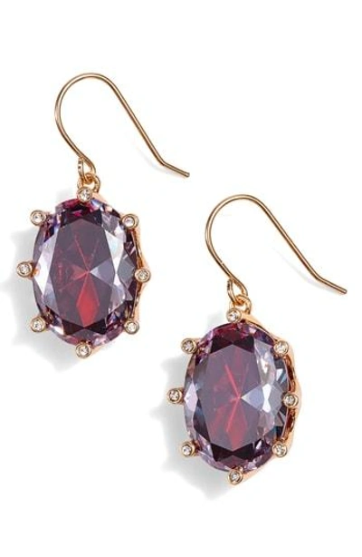 Kate Spade Oval Drop Earrings In Ruby