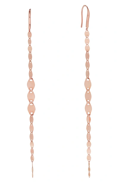 Lana Jewelry 14k Rose Gold Graduating Chain Drop Earrings