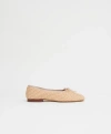 Mansur Gavriel Square Toe Ballerina In Beige