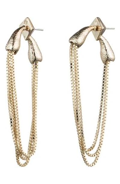 Alexis Bittar Chain Loop Drop Earrings In 10k Gold