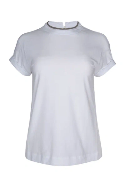 Brunello Cucinelli T-shirt In Bianco