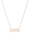 Kendra Scott Leanor Pendant Necklace In Iridescent Drusy/ Rose Gold