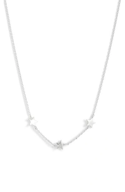 Estella Bartlett Three Star Charm Necklace In Silver