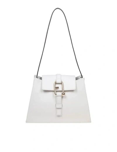 Furla Leather Shoulder Bag In Blanco