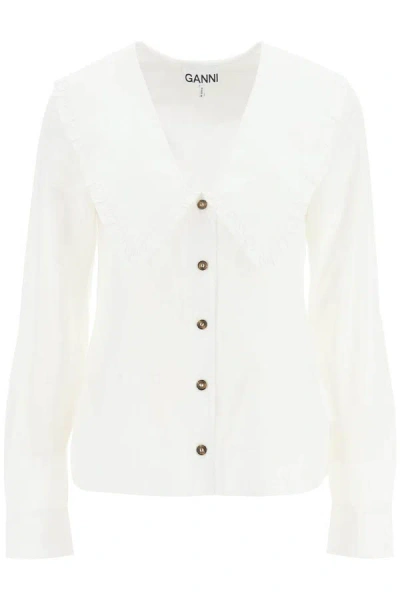 Ganni Shirts In White