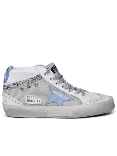 Golden Goose Sneaker Mid Star St.azzurra In White