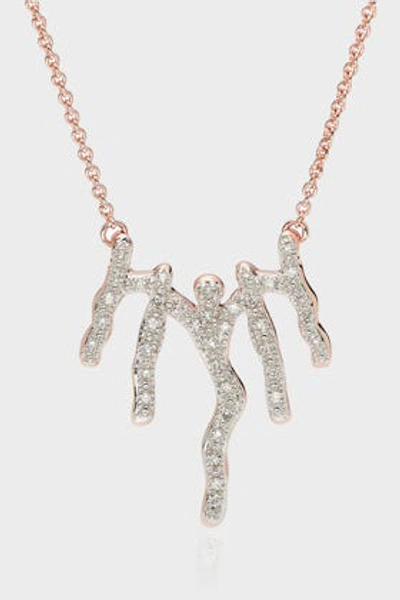 Monica Vinader Riva Waterfall Diamond Necklace In R Gold