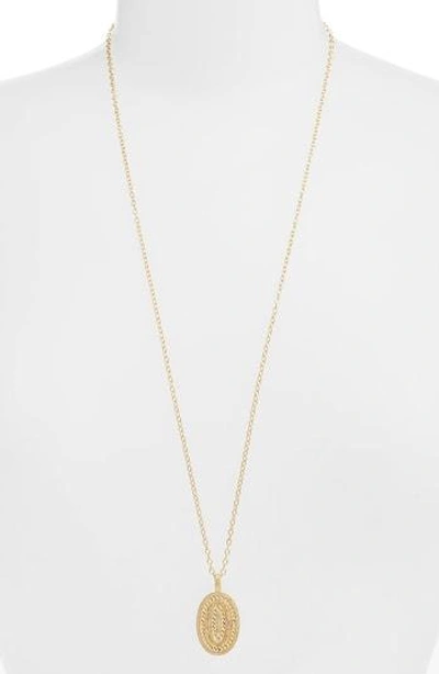 Anna Beck Braided Pendant Necklace In Gold