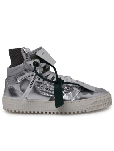 Off-white Off Court 3.0 Sneakers In Silver Laminated Leather Blend