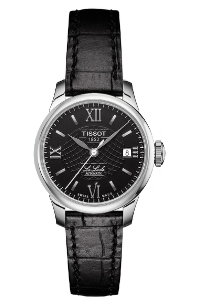 Tissot Women's Swiss Automatic T-classic Le Locle Black Leather Strap Watch 25.3mm In No Colour