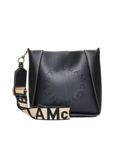 Stella Mccartney Stella Logo Mini Crossbody Bag In Black