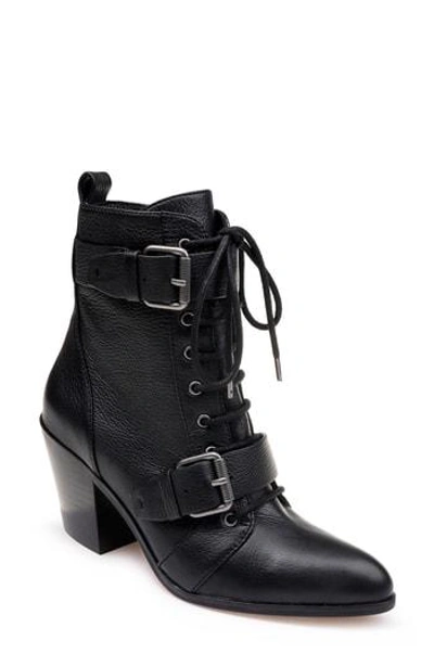 Splendid Carleton Lace-up Bootie In Black Leather