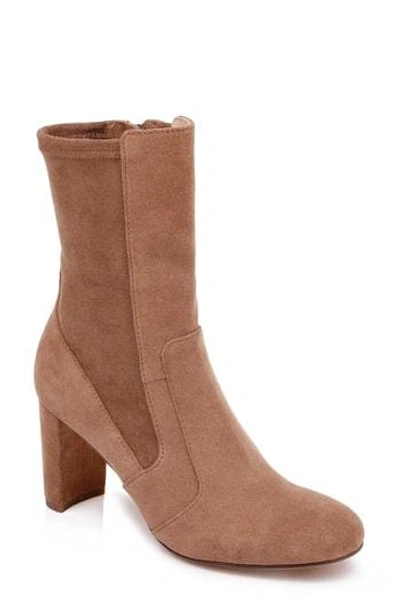 Splendid Charlie Stretch Back Bootie In Light Brown Suede