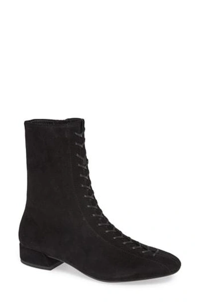 Vagabond Shoemakers Joyce Lace-up Bootie In Black Suede
