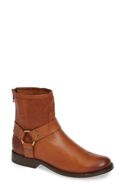 Frye 'phillip' Harness Boot In Whiskey Leather