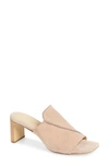 Rag & Bone Myla Asymmetrical Beaded Slide Sandal In Nude Suede