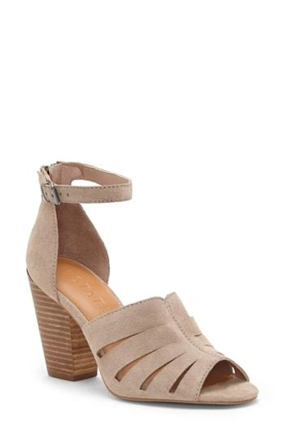 1.state Nallay Block Heel Sandal In Shell Suede