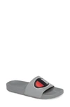 Champion Slide Sandal In Grey/ Grey