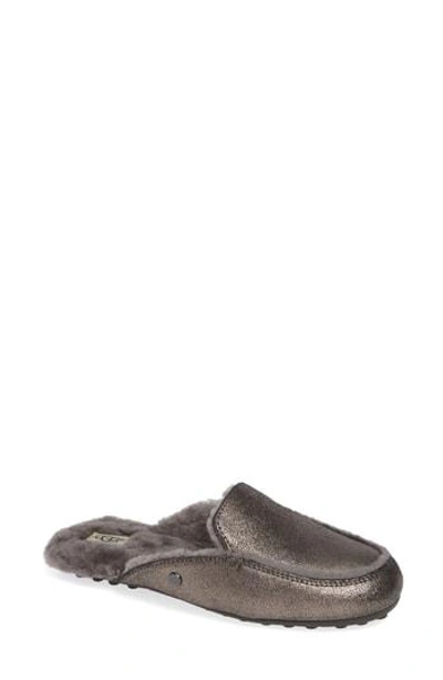 Ugg Lane Metallic Slipper In Gunmetal