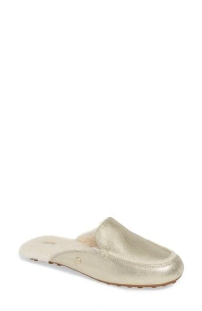 Ugg Lane Metallic Slipper In Platinum Gold