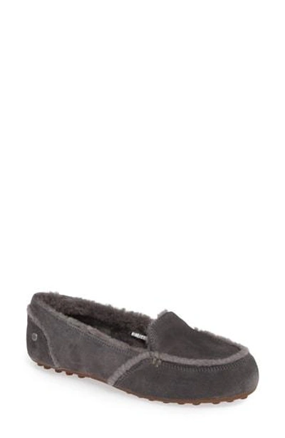 Ugg Hailey Slipper In Charcoal Suede