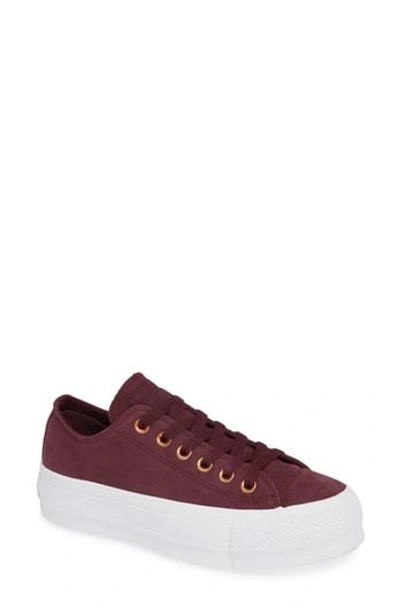 Converse Chuck Taylor All Star Platform Sneaker In Dark Sangria Nubuck