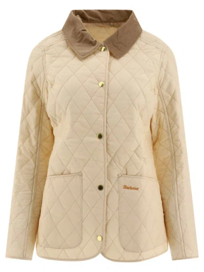 Barbour "annandale" Quilted Jacekt In Beige