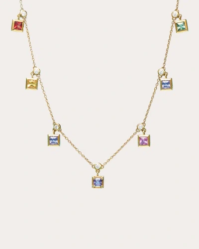 Milamore Women's Candy Sapphire Station Necklace In Rainbow Sapphire