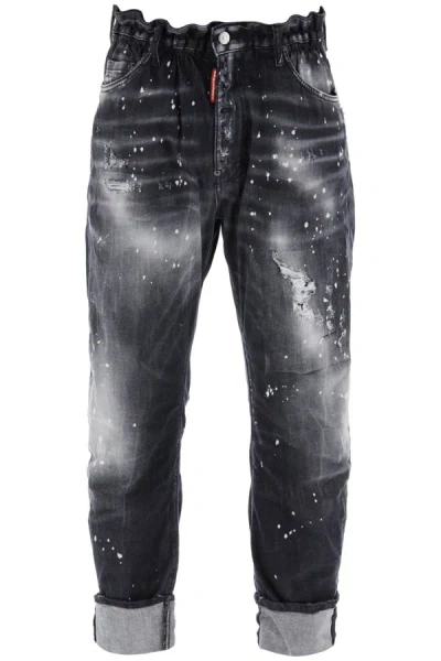 Dsquared2 Black Ripped Wash Big Brother Jeans For Men In Mixed Colours