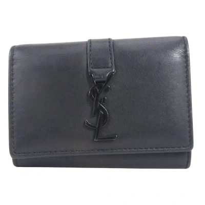 Saint Laurent Black Leather Wallet  ()