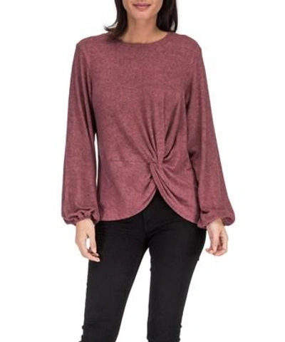 Bobeau B Collection By  Sierra Twist Waist Top In Canyon Rose