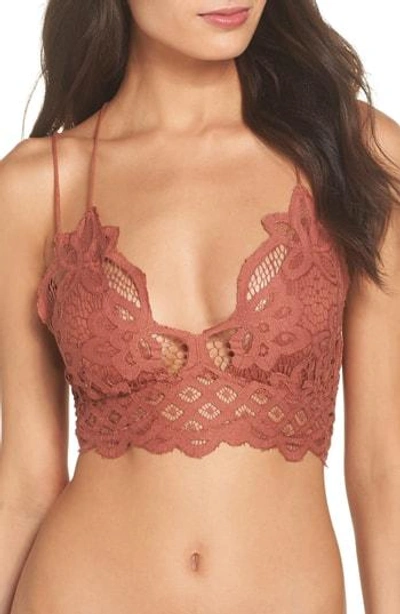 Free People Intimately Fp Adella Longline Bralette In Cocoa