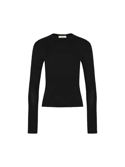 Pangaia Women's 365 Cotton-stretch Long-sleeved Top — Black L